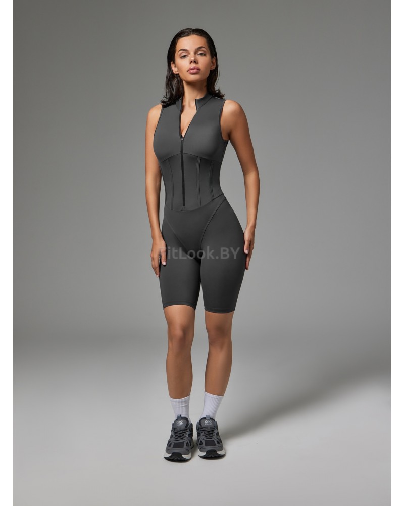 Комбинезон Neverlate Corset Gray  укороченный с фиксатором