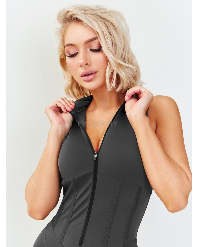 Комбинезон Neverlate Corset Gray  укороченный с фиксатором