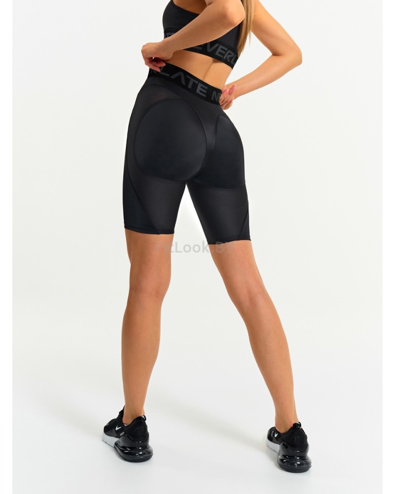 Черные велосипедки Atletic Mesh с моделирующими вставками из сетки Атлетика