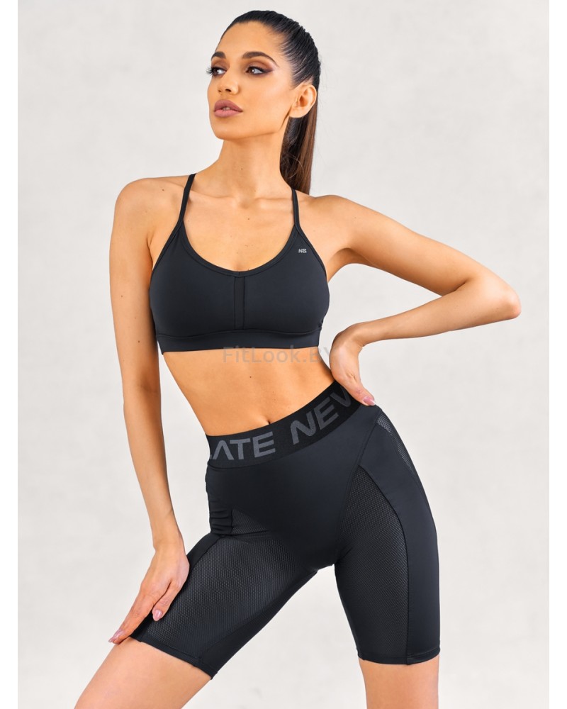 Черные велосипедки Atletic Mesh с моделирующими вставками из сетки Атлетика