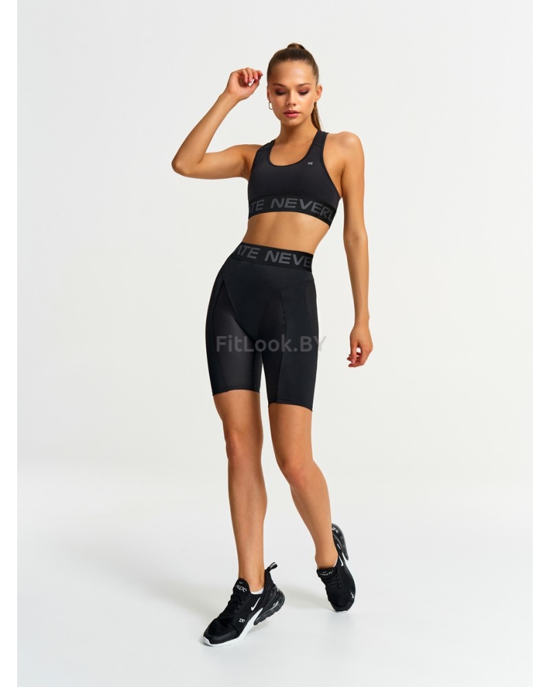 Черные велосипедки Atletic Mesh с моделирующими вставками из сетки Атлетика