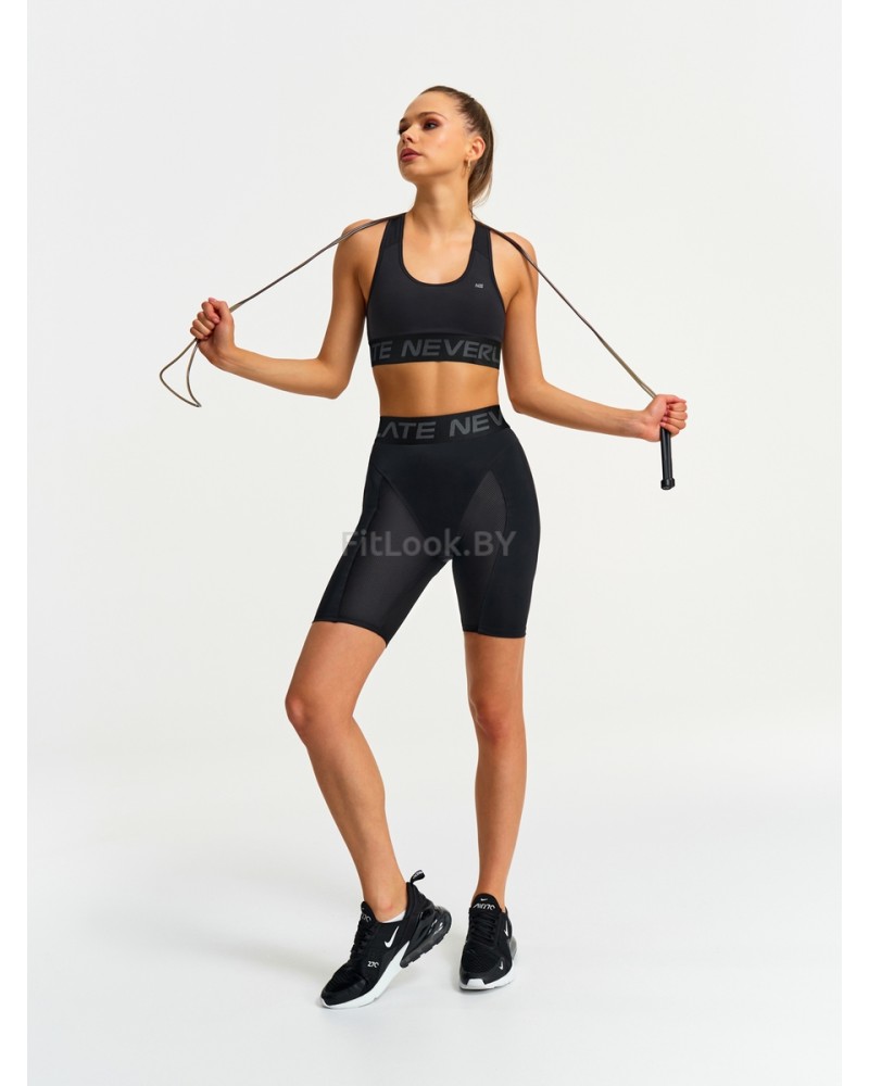 Черные велосипедки Atletic Mesh с моделирующими вставками из сетки Атлетика