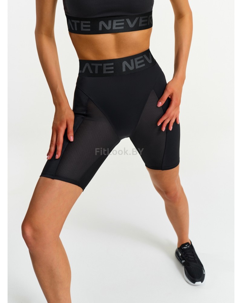 Черные велосипедки Atletic Mesh с моделирующими вставками из сетки Атлетика