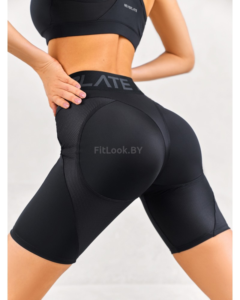 Черные велосипедки Atletic Mesh с моделирующими вставками из сетки Атлетика