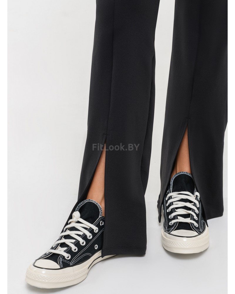 Спортивные брюки-клеш с разрезами и высокой талией Neverlate Slash