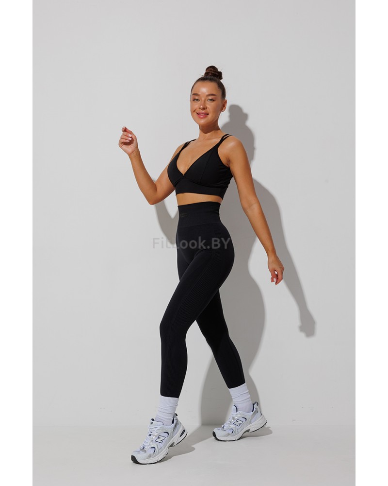 Бесшовные спортивные лосины Forstrong Neat Black