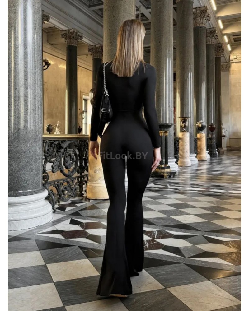 Повседневный комбинезон Bona Fashion: Chika Bomb "Black Rib"