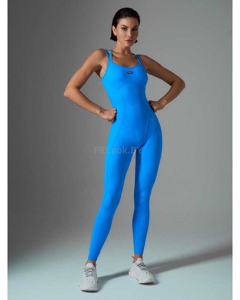 Женский комбинезон для фитнеса Neverlate Aerobic Blue