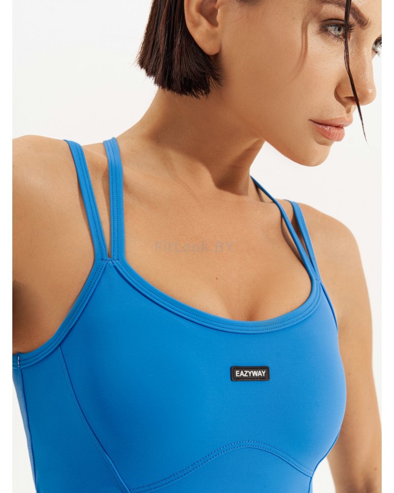 Женский комбинезон для фитнеса Neverlate Aerobic Blue