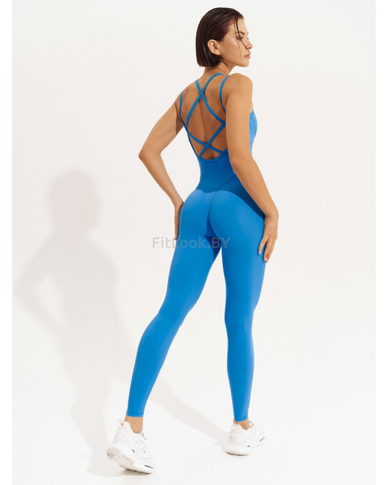 Женский комбинезон для фитнеса Neverlate Aerobic Blue