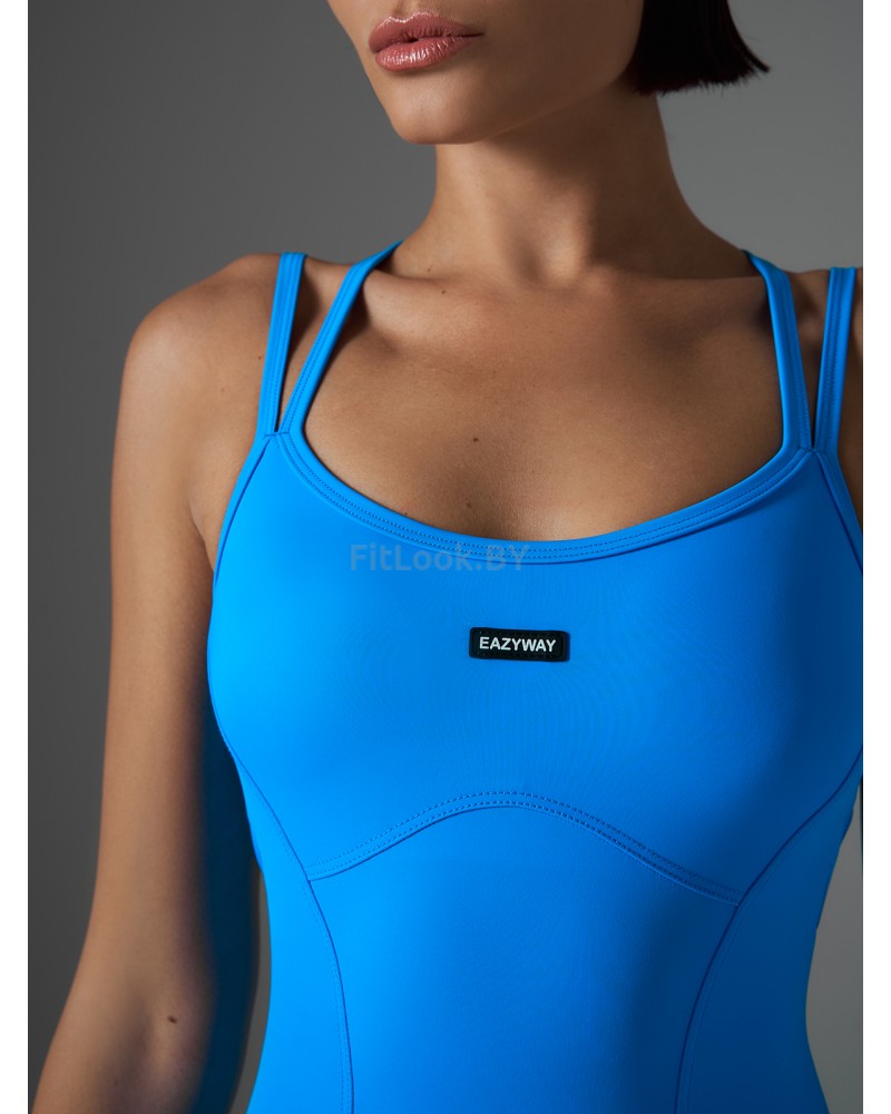Женский комбинезон для фитнеса Neverlate Aerobic Blue