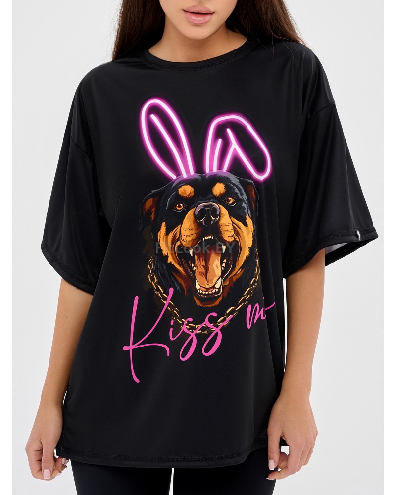 Футболка Bona Fashion: OVERSIZE T-shirt "Dangerous Kiss"