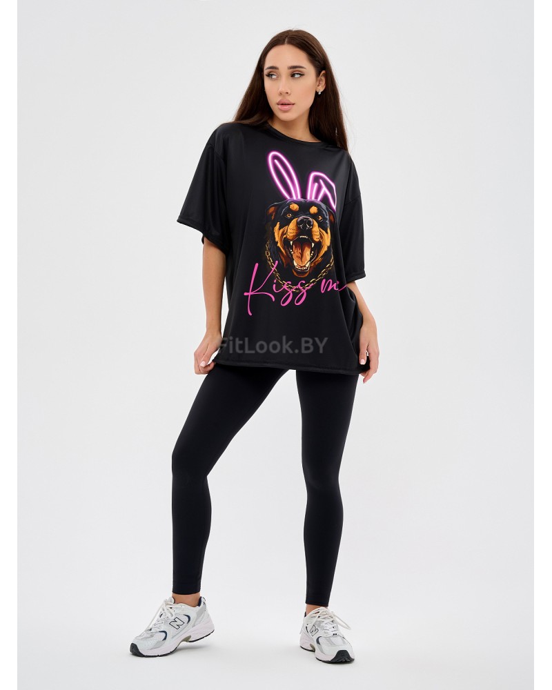 Футболка Bona Fashion: OVERSIZE T-shirt "Dangerous Kiss"