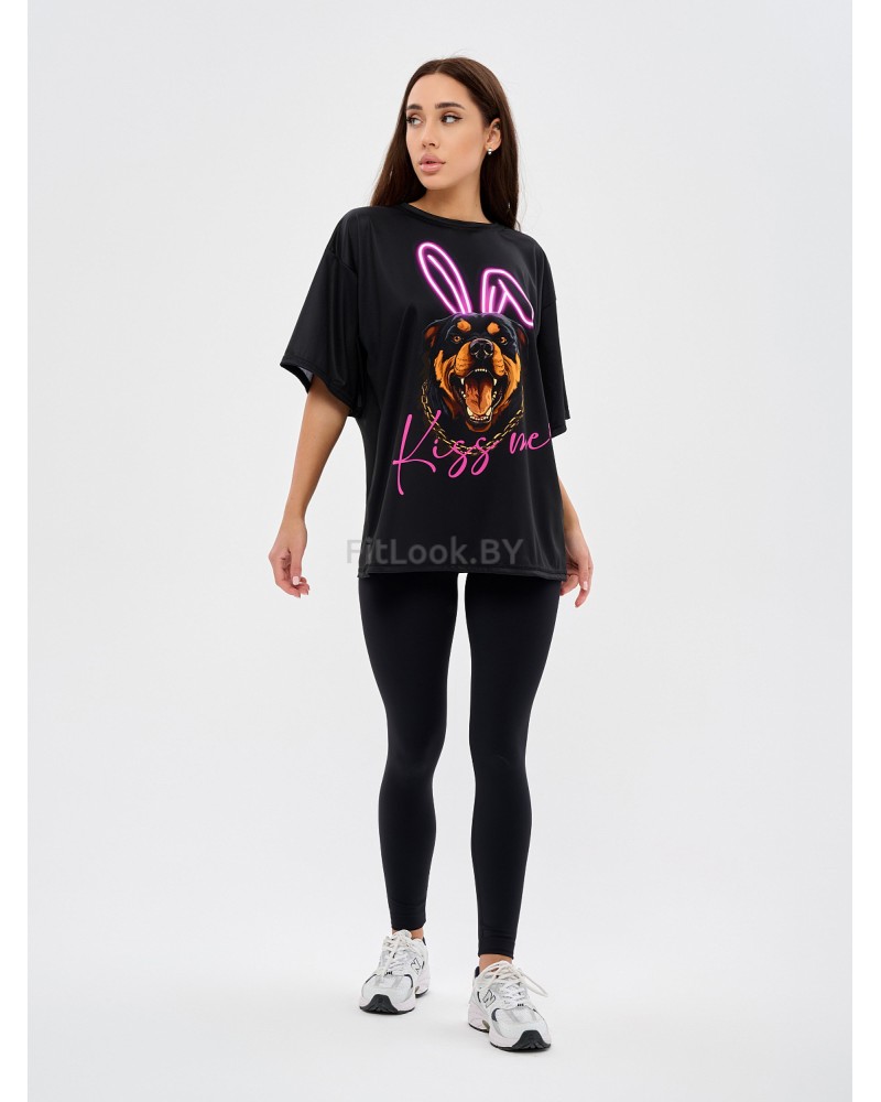 Футболка Bona Fashion: OVERSIZE T-shirt "Dangerous Kiss"