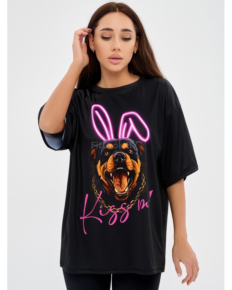 Футболка Bona Fashion: OVERSIZE T-shirt "Dangerous Kiss"