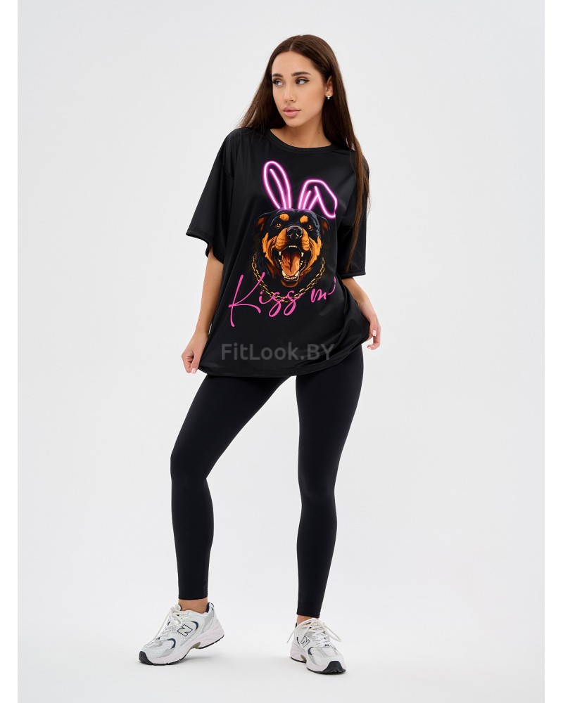 Футболка Bona Fashion: OVERSIZE T-shirt "Dangerous Kiss"