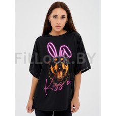 Футболка Bona Fashion: OVERSIZE T-shirt "Dangerous Kiss"