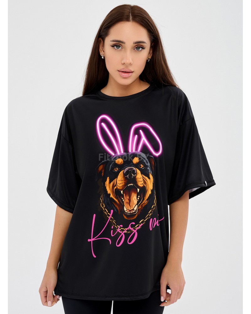 Футболка Bona Fashion: OVERSIZE T-shirt "Dangerous Kiss"