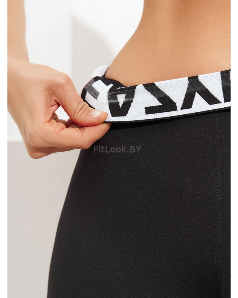 Спортивные брюки-клеш с высокой посадкой