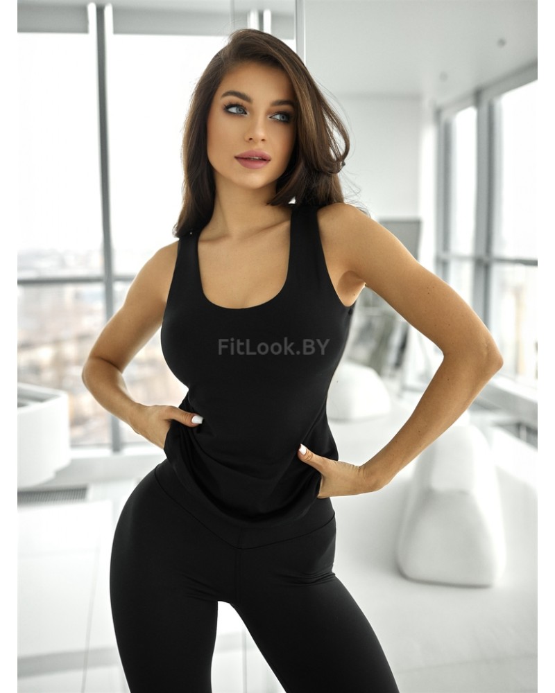Майка с топом Bona Fide: Bra Vest Black