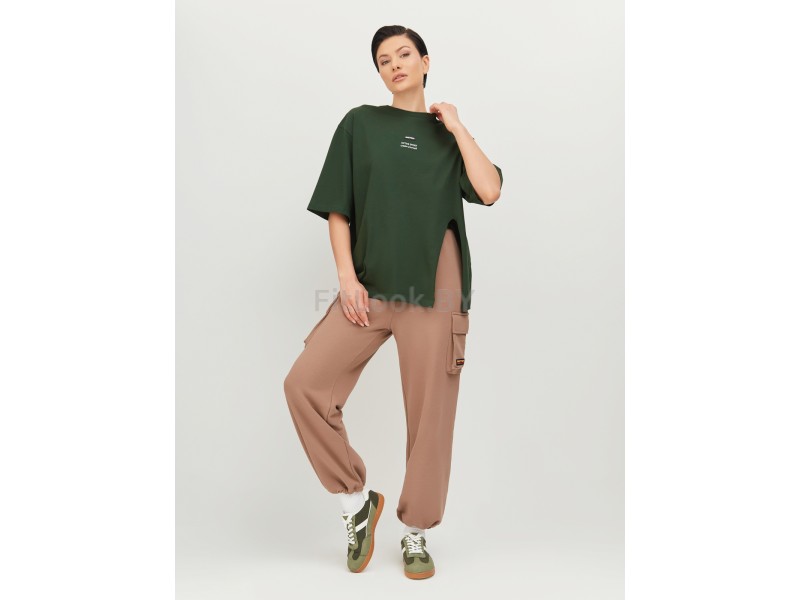 Футболка свободная Nevelate Active Sport Khaki 