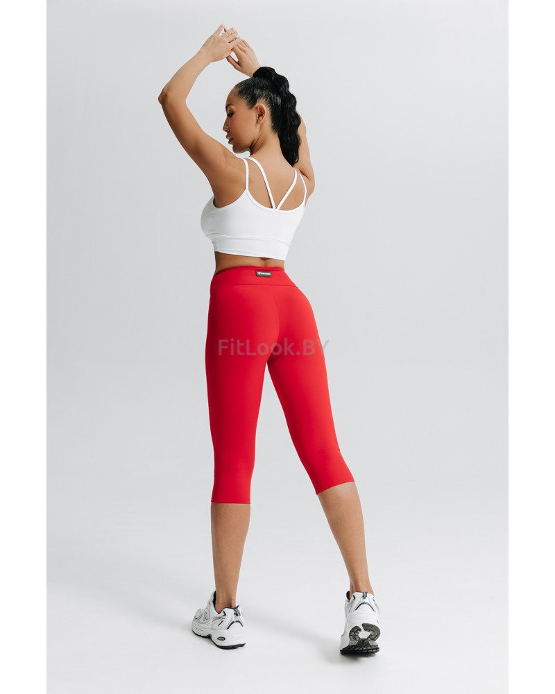 Красные укороченные лосины-капри Forstrong Capri Red