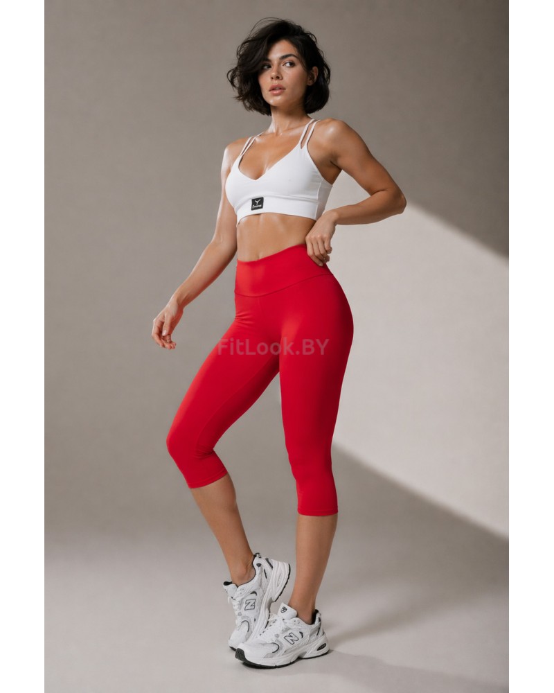 Красные укороченные лосины-капри Forstrong Capri Red