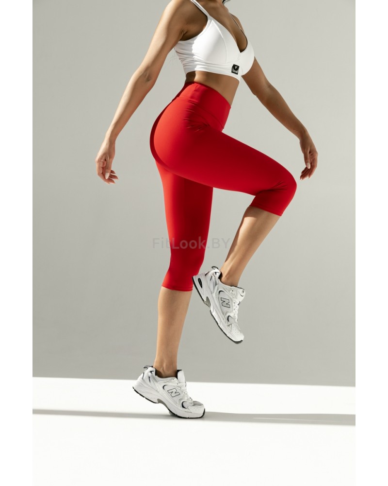 Красные укороченные лосины-капри Forstrong Capri Red