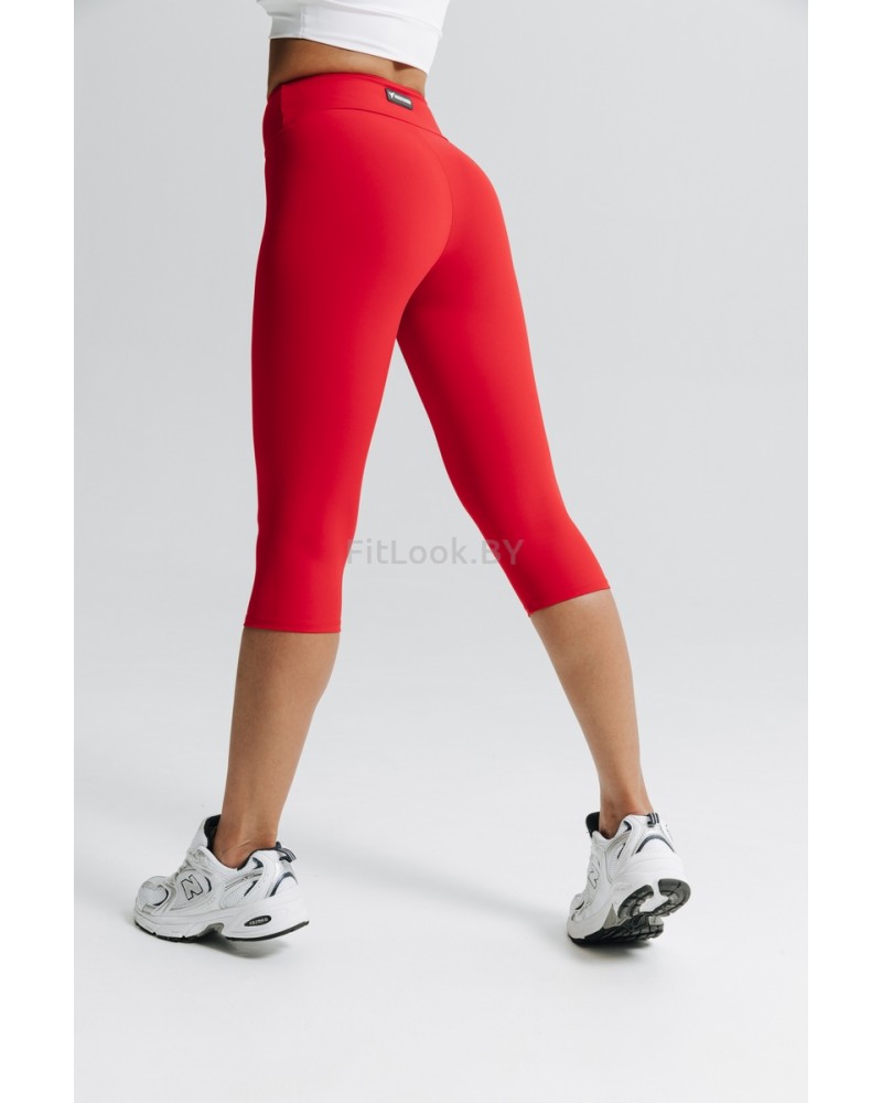 Красные укороченные лосины-капри Forstrong Capri Red