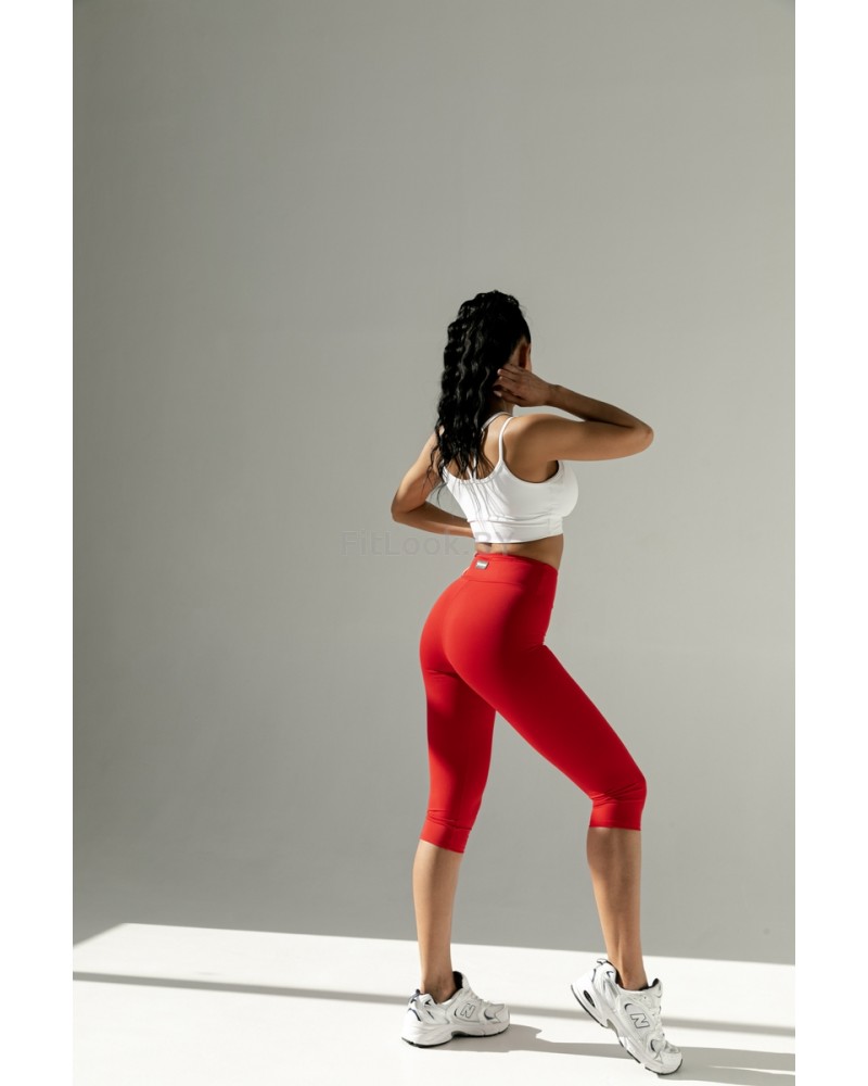 Красные укороченные лосины-капри Forstrong Capri Red