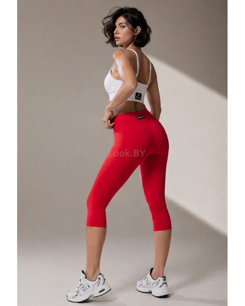 Красные укороченные лосины-капри Forstrong Capri Red
