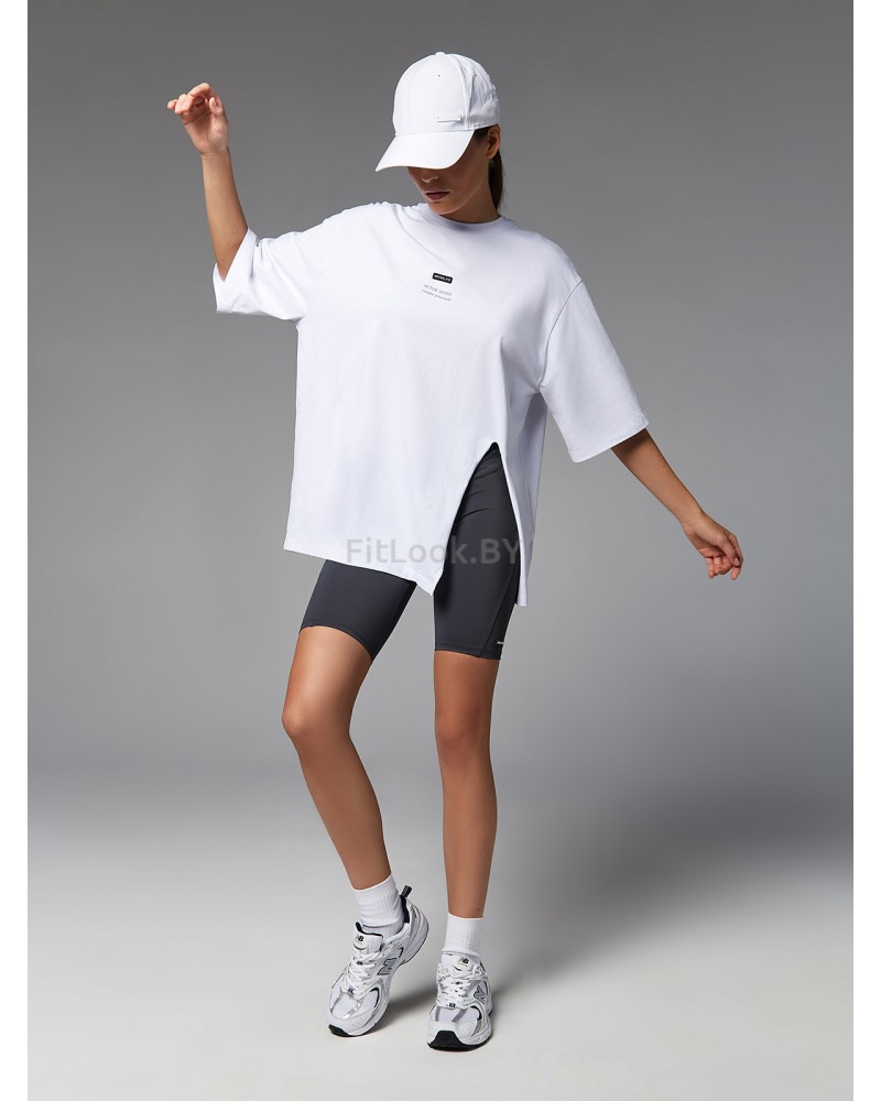 Футболка свободного силуэта ACTIVE SPORT create yourself с разрезом