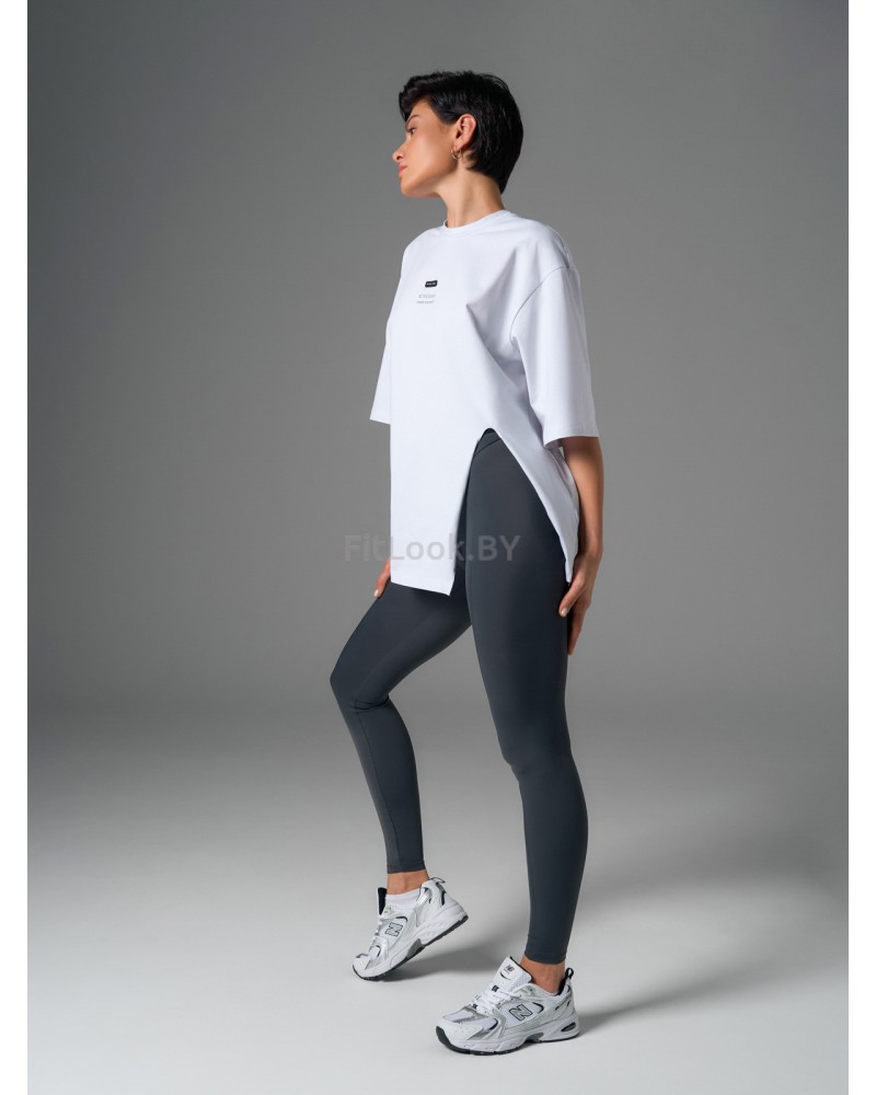 Футболка свободного силуэта ACTIVE SPORT create yourself с разрезом
