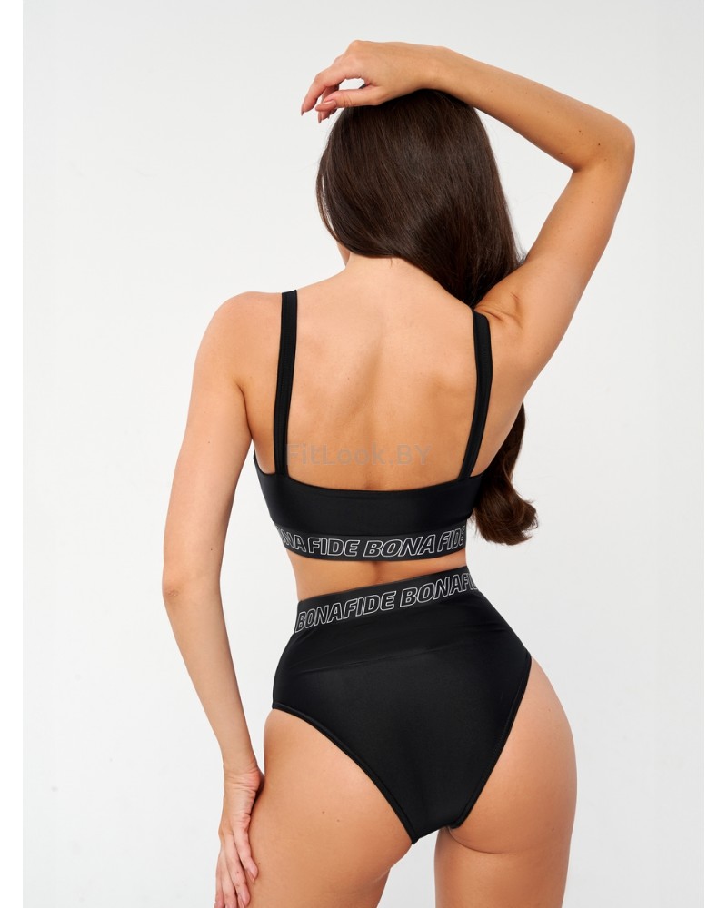 Раздельный купальник Bona Fide High Waist Swimsuit "Black"