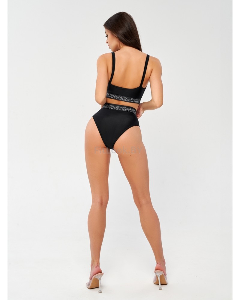 Раздельный купальник Bona Fide High Waist Swimsuit "Black"