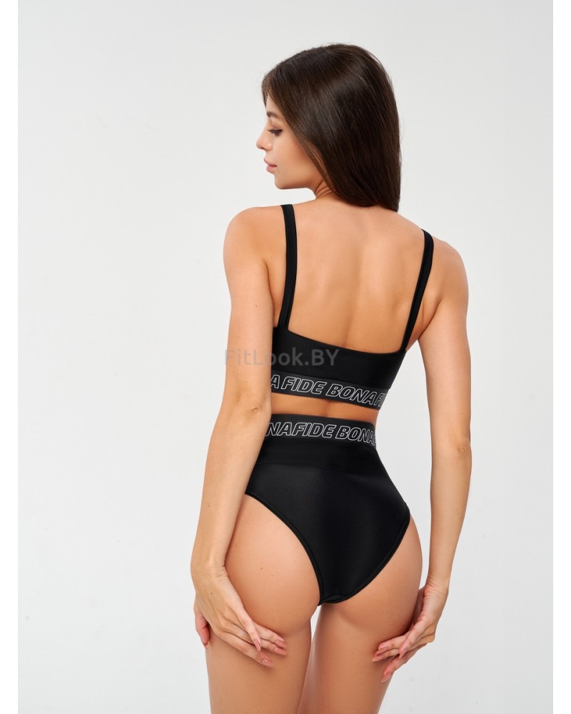 Раздельный купальник Bona Fide High Waist Swimsuit "Black"