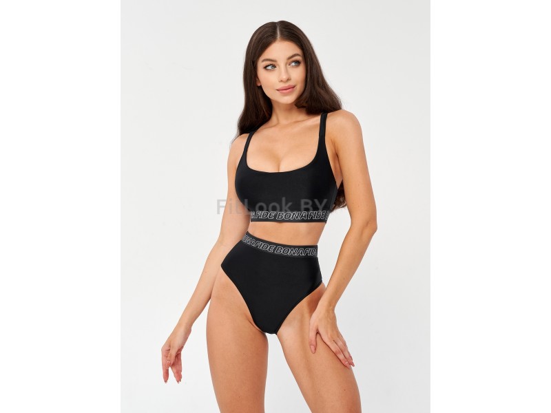 Купальник раздельный Bona Fide High Waist Swimsuit "Black"