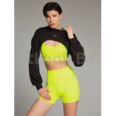 Свитшот NEVERLATE Ultra Crop Black