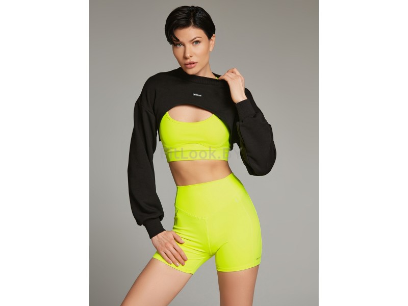 Свитшот NEVERLATE Ultra Crop Black