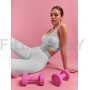 Спортивный топ бра NEVERLATE белый с брендированной резинкой