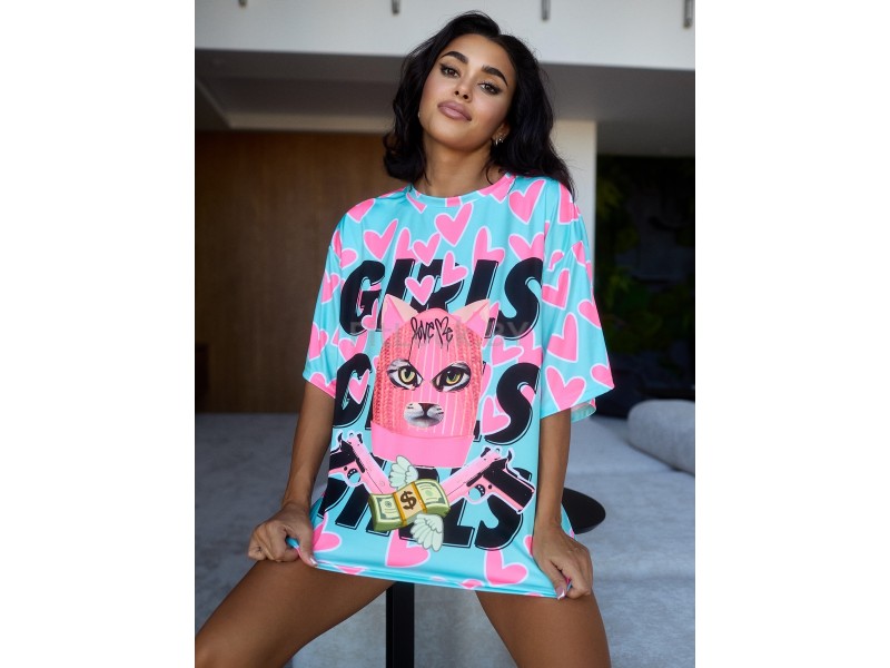 Футболка Bona Fide: OVERSIZE T-shirt Meow Criminal