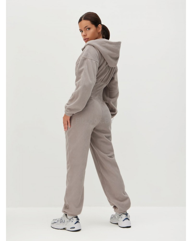 Утепленный комбинезон из флиса с иммитацией корсета