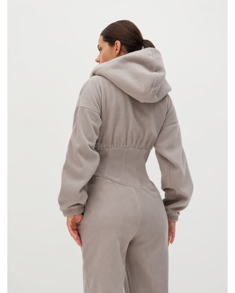 Утепленный комбинезон из флиса с иммитацией корсета