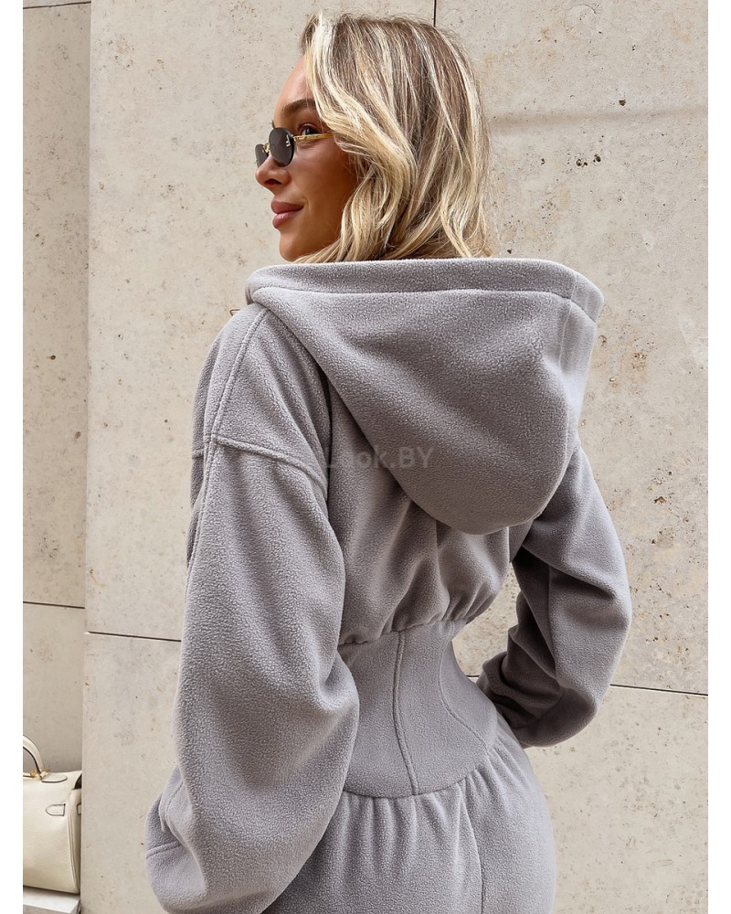 Утепленный комбинезон из флиса с иммитацией корсета