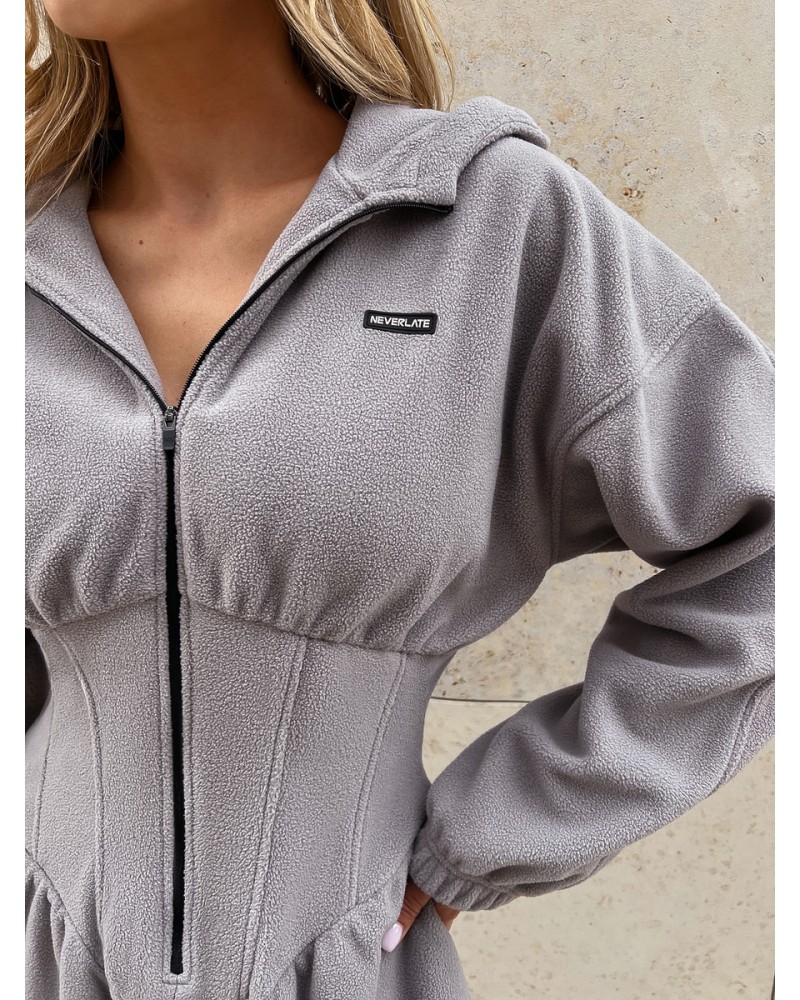 Утепленный комбинезон из флиса с иммитацией корсета