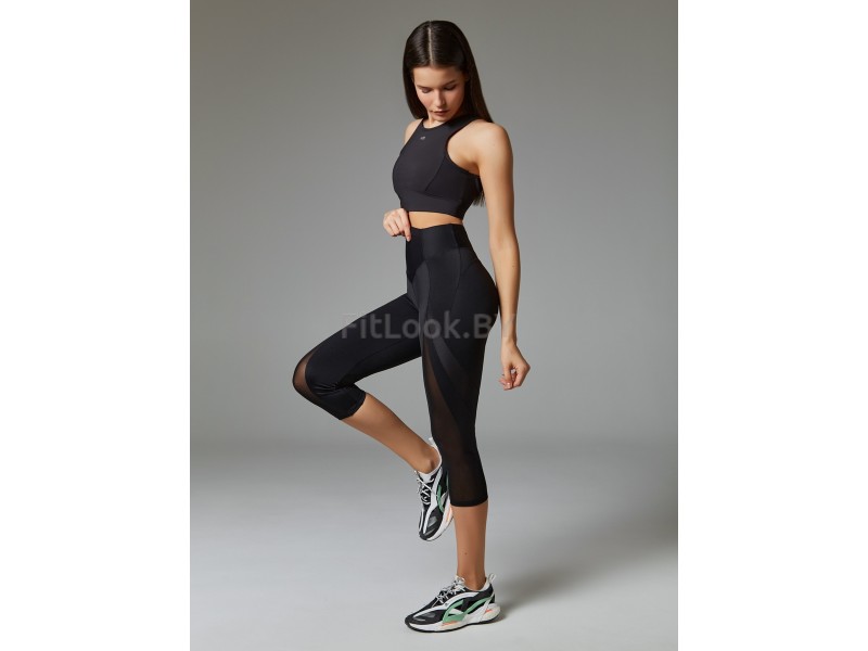 Леггинсы Neverlate Twin Belt Mesh (длина 3/4 )