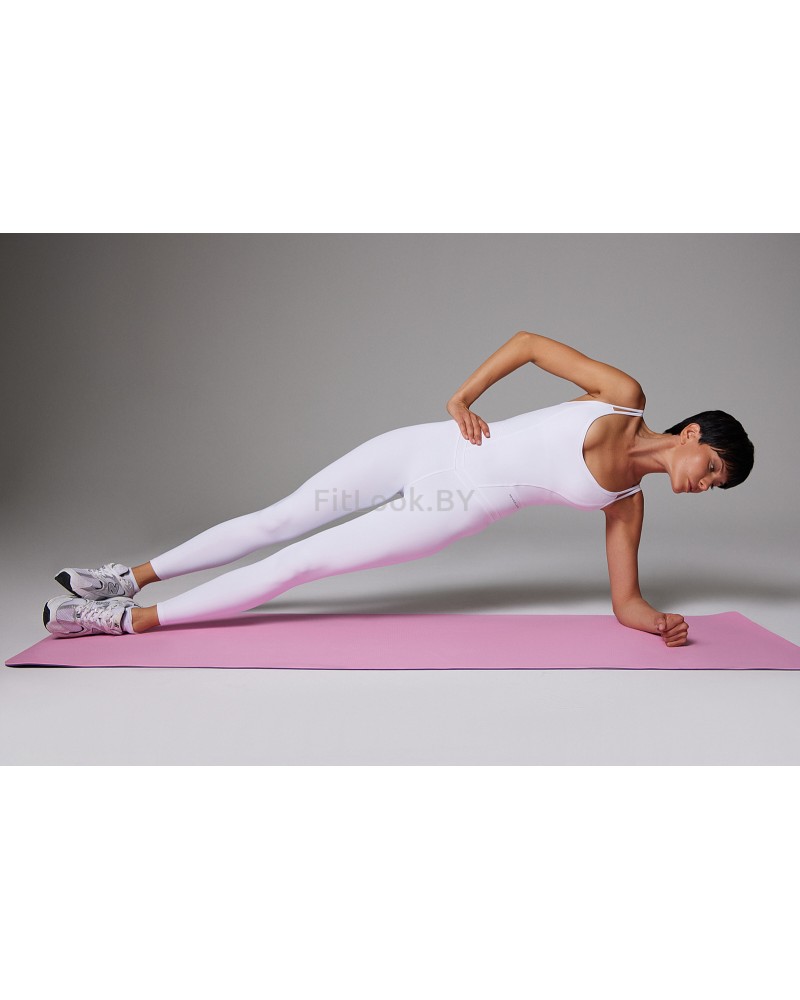 Моделирующий комбинезон на бретелях Neverlate Aerobics Classic White