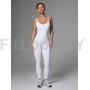 Моделирующий комбинезон на бретелях Neverlate Aerobics Classic White