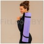Коврик для фитнеса и йоги ONLYTOP, нескользящий, 183×61×0.6 см, цвет серый/фиолетовый