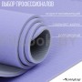 Коврик для фитнеса и йоги ONLYTOP, нескользящий, 183×61×0.6 см, цвет серый/фиолетовый